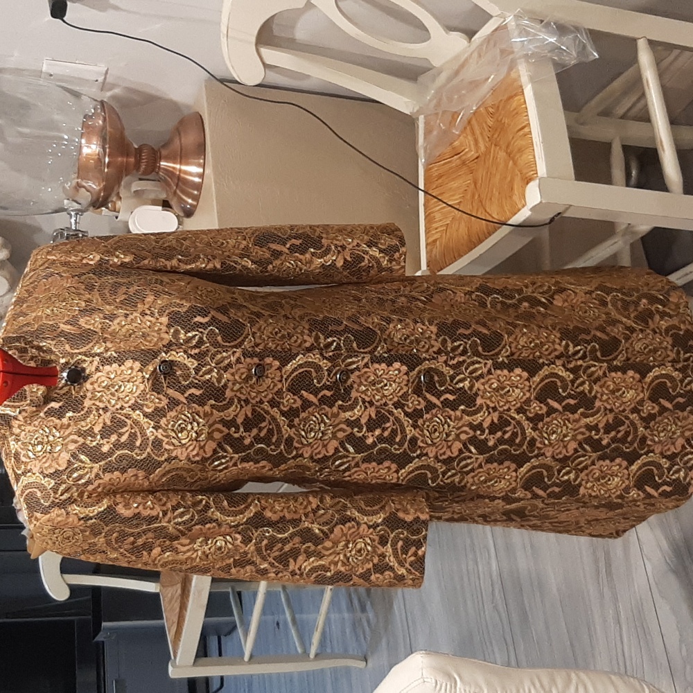 Lace gold coat Fits Size Small